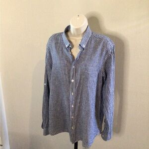 Mens Jim Thompson linen blend shirt size large